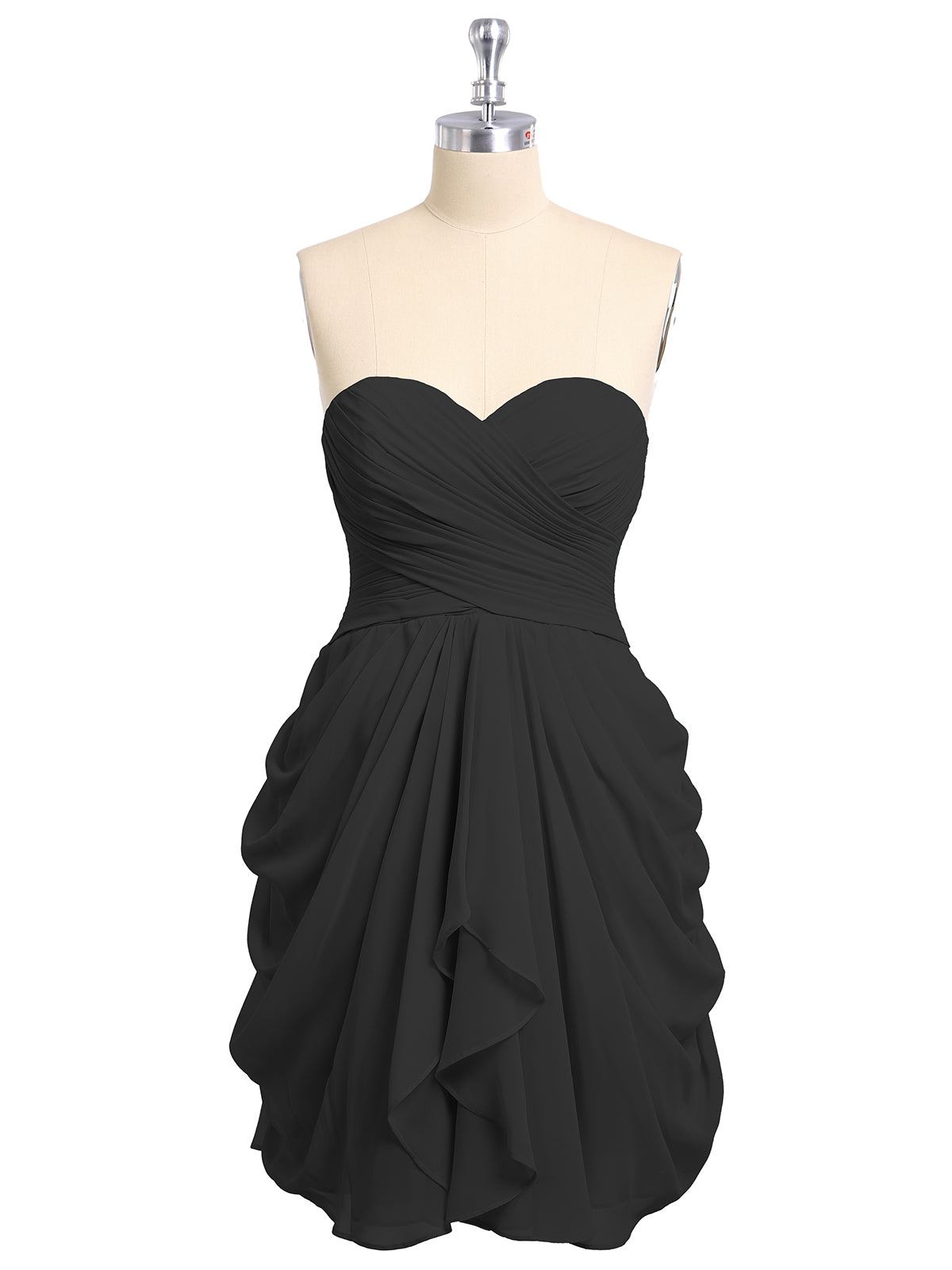 Sweethart Mini Chiffon Dress with Corset Back Plum